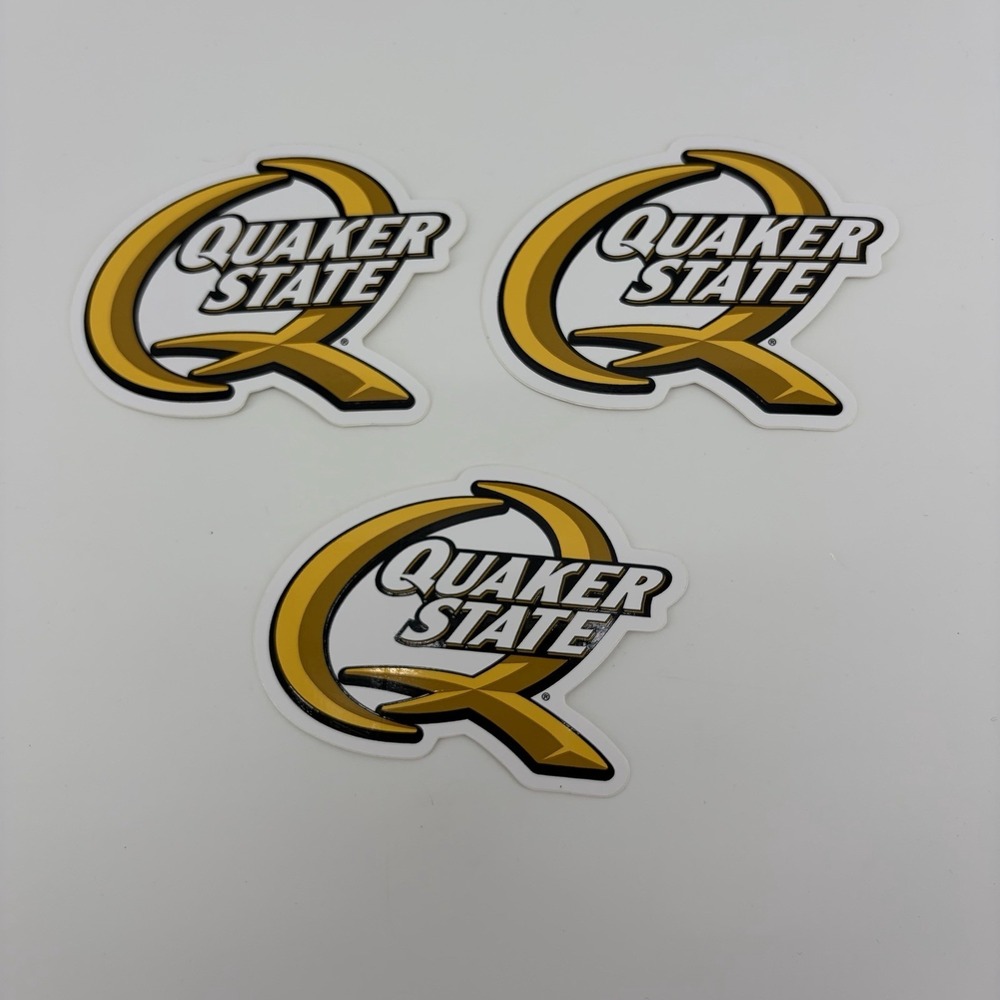 Lot Of 3 Quaker State Decal‎ Sticker 3 3/4 X 3"